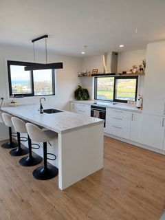 Kitchen island and floors — after