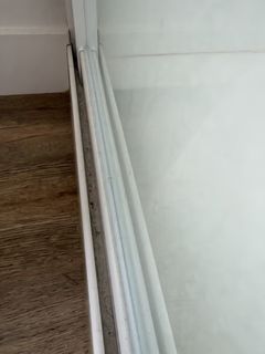 Sliding door track — before