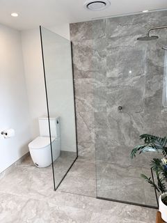 Tiled bathroom — after