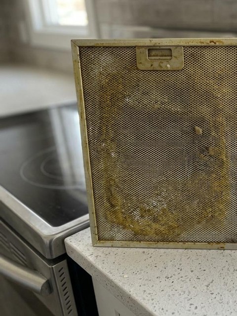 Kitchen extractor filter — before
