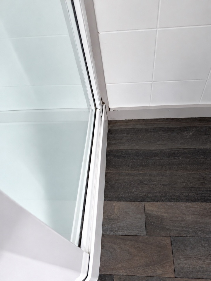 Shower track — after